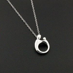 Sterling Silver Mother & Child Necklace 18” chain